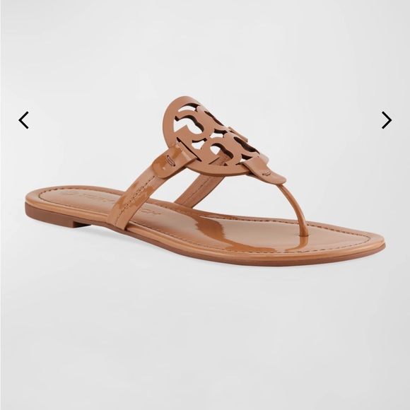 Tory Burch Shoes - Gently Used Tory Burch Miller Sandal Size 7M- Sand Patent